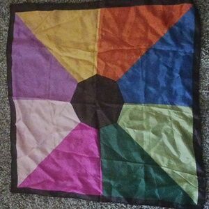 Ashear Square Nine Color Italian Silk Vtg. Scarf